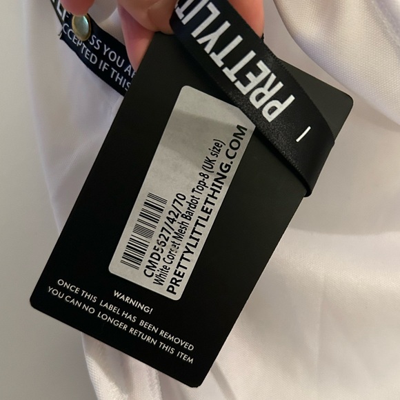 White Corset Style Top - Picture 3 of 3